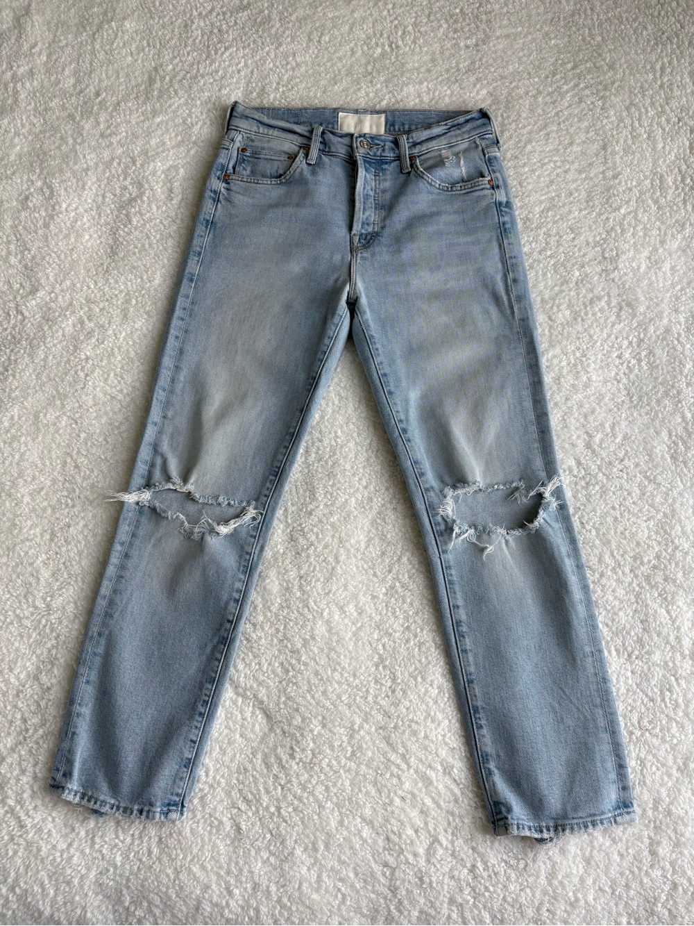 MOTHER  Suprior "The Scrapper" Distressed Denim Jeans - Size 25